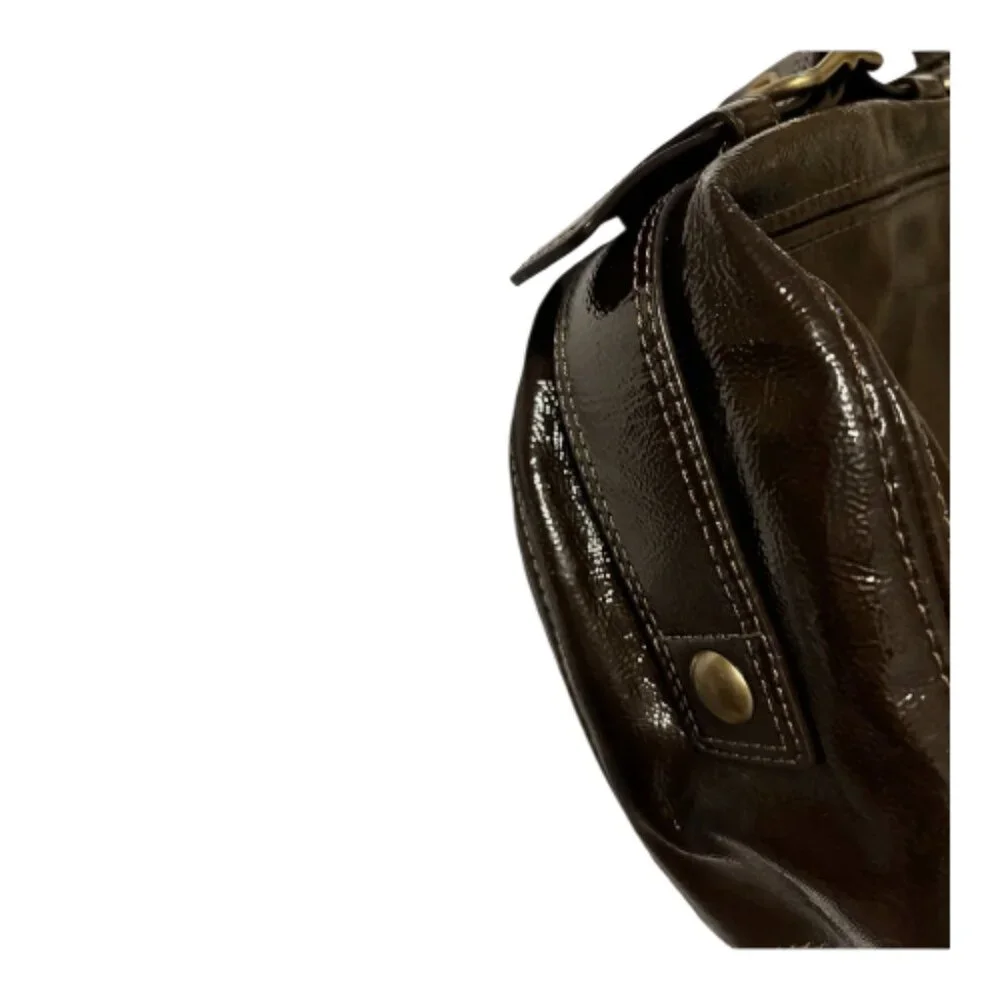 Coach Pre-loved Hobo Patent Leather Shoulder Bag